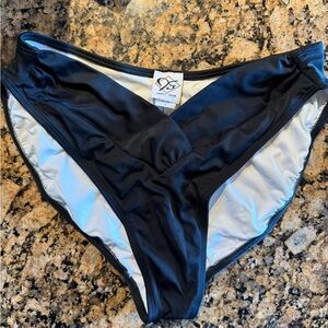 Black Bikini Bottoms with White Lining
